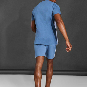 ขายร้อนที่กําหนดเองสองชิ้นผู้ชายแขนสั้นพร้อมแผงกางเกงขาสั้นสบายๆผู้ชายชุด/ธรรมดาชุดสั้นสําหรับผู้ชาย - Product Image 2