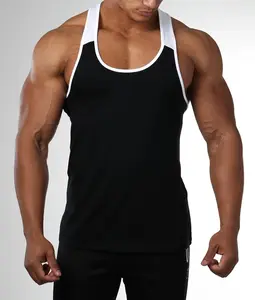 OEM Schwarz Weiß Ärmelloses Sport training Fitness Muskel weste Hemden Fitness studio Bodybuilding Herren Tank Top