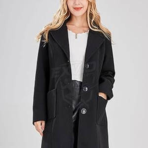 Abrigo Largo de Invierno Informal para Mujer, Diseño Personalizado Más Popular, Hecho de Algodón/Poliéster, Abrigo de Moda - Product Image 5