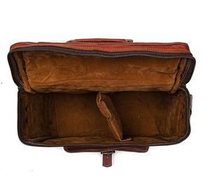 Sac en cuir marron véritable pour appareil photo reflex numérique avec fermeture à glissière Design pliable pour un emballage facile Fournisseur indien - Product Image 3