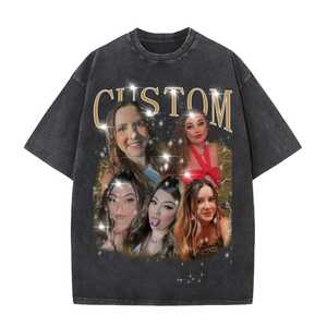 2025 camisa de alta calidad desgaste de gran tamaño hombro caído para hombre de manga corta Vintage impreso camiseta hecha por Pakistán - Product Image 1