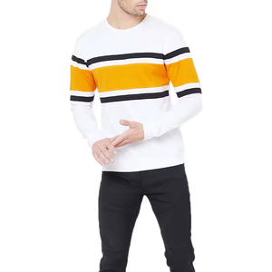 เสื้อยืดคอกลมแขนยาวสำหรับผู้ชายผ้าคอตตอนถักแบบ100% เสื้อแนวสตรีทสีคู่ใหม่2025ออกแบบได้ตามต้องการ - Product Image 5