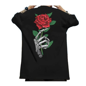 Camiseta Extra Grande para Hombre, 100% Algodón Lavado, Ecológica, con Estampado de Letras y Logotipo Vintage, Corte Holgado - Product Image 1
