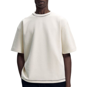 T-shirt de sport respirant et écologique avec logo personnalisé pour homme, 100% coton, tissu French Terry de haute qualité, col rond, coupe classique - Product Image 2
