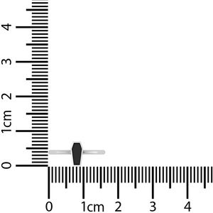 Forma de ataúd de Plata de Ley 925, anillo apilable de turmalina negra, ajuste de bisel, regalo de boda de aniversario de compromiso de moda - Product Image 5