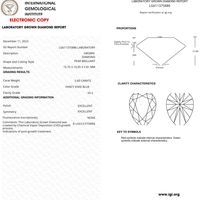 Diamante Cultivado en Laboratorio, Corte Pera, 5.60ct, Azul Intenso, VS2