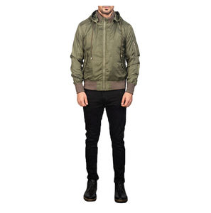 Meilleures ventes Prix de gros Blousons bombardiers pour hommes Blouson bombardier à capuche léger de couleur unie pour hommes - Product Image 6
