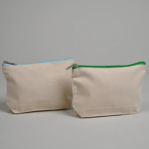 Eco-Friendly Fashionable <b>Canvas</b> Makeup for Toiletry Case Custom Logo Printed Oxford Fabric <b>Plain</b> Cotton Zipper for <b>Bags</b> Cases - Product Image 1
