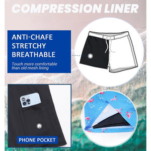 กางเกงว่ายน้ำขาสั้นผู้ชายกันน้ำแห้งเร็วกระเป๋าชายหาดสบายๆ - Product Image 5