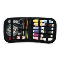 Kit d'accessoires de couture sac fournitures professionnelles fil à coudre couture maison avec fermeture éclair sac en PU