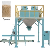 Machine d'emballage semi-automatique à double baril pour sacs granulaires de 5KG, 10KG, 25KG, 50KG, à haut rendement et emballage rapide