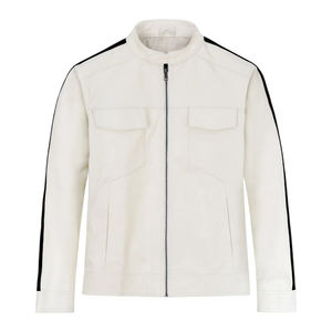 แจ็กเก็ตหนังแท้สำหรับผู้ชายแจ็กเก็ตหนังแท้สไตล์สตรีทแวร์เสื้อแจ็กเก็ตหนังแฟชั่น - Product Image 6