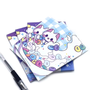 Tùy Chỉnh Nhà Máy Bán Hàng Trực Tiếp Tím Loạt Phim Hoạt Hình Dính Memo Pad Thân Thiện Với Môi Trường Tái Sử Dụng Ghi Chú Dính Thiết Lập - Product Image 4