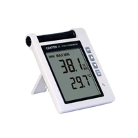 Termometer Higrometer Digital Monitor Suhu dan Kelembapan Dalam & Luar Ruangan Layar LCD Plastik IP40 Pengaturan Alarm OEM/ODM