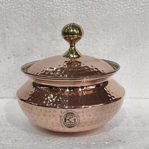 Art indien villa handi martelé finition mate cuivre patili - Product Image 1