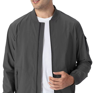 2024 haut hommes sports d'hiver Bomber veste fabrication professionnelle col montant brodé lettre haute rue Style - Product Image 1