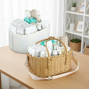 Panier en rotin pour articles de bébé, panier de rangement fait main, vente en gros, écologique, fabriqué au Vietnam - Product Image 3