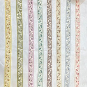 Cordones Bordados florales de 1 pulgada vintage hechos a medida con decoración de cuentas para diseñadores de vestidos y Diseñadores de ropa - Product Image 3