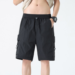 Short de sport d'été avec logo personnalisé OEM pour hommes pantalon de plage décontracté à cinq points string fin en soie à séchage rapide expédition DDP - Product Image 1