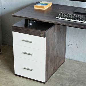 Rectangular 140x60cm HBRT093 Wood <b>Desk</b> with Cabinet Legs and <b>Drawer</b> Durable Rubber Wood Office Furniture - Product Image 5