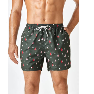 Pantalones Cortos Casuales de Lona para Hombre, 100% Poliéster, con Estampado, Bolsillos y Cintura Media, Verano 2026, Venta al Por Mayor - Product Image 2