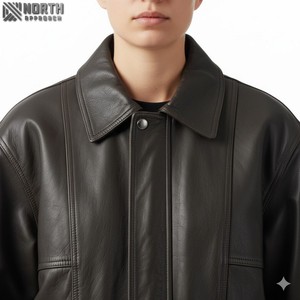 High Quality Women's <b>Winter</b> <b>Leather</b> <b>Jacket</b> with Customized Logo Breathable Design 100% Polyester - Product Image 4