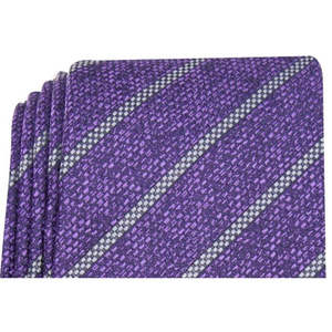 Cravatta da Uomo Alfani Paxton in Misto Seta a Righe, Design Jacquard Floreale Formale, Taglia Regolare, Viola, Poliestere, Logo Personalizzato - Product Image 2