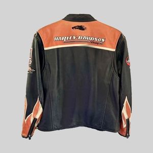 Chaqueta de cuero Harley Davidson Orange Screaming Eagle - Product Image 2
