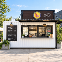 Restaurant-bar populaire préfabriqué de haute qualité en conteneur de 20 pieds pour extérieur, parc ou stand de poulet