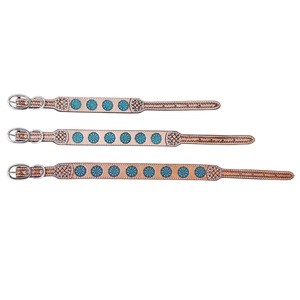 Collares de cuero para perros, talla personalizada disponible para usos de mascotas, venta al por mayor - Product Image 2