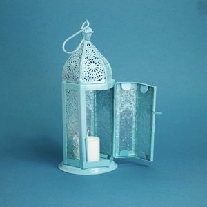 Lanternes traditionnelles marocaines en gros pour la décoration de la maison et des mariages, lanternes colorées à suspendre et à poser sur table - Product Image 2