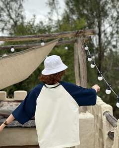 2025 nuevo diseño estampado Top mujer manga raglán Spicy Girl Camiseta de punto algodón Spandex ropa ajustada para mujer - Product Image 5