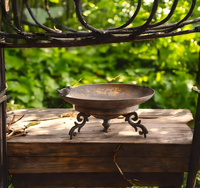 Mangeoire d'oiseau de bain d'oiseau de jardin doré extérieur antique avec décoration de bains d'oiseau de piédestal pour le jardin de cour