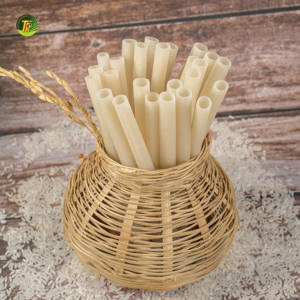 Pajitas de Arroz Vietnamitas Naturales Comestibles Desechables de Harina de Arroz Ecológicas para Fiestas - Product Image 1