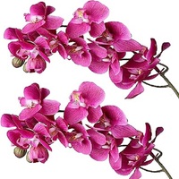 Tiges d'orchidées artificielles en soie, plantes d'orchidées papillon, fleurs d'orchidées Phalaenopsis Amabilis pour la décoration de la maison et de mariage