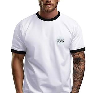 Add Your Own Custom Ringer Apparel Slim Fit <b>Men's</b> & Women's Unisex 100% Cotton Poly-Cotton Short Sleeve <b>Crew</b> <b>Neck</b> <b>T</b>-<b>Shirts</b> - Product Image 2