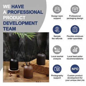 موزع قصب فاخر للسوائل العطرية خالٍ من الكحول 150 مل بشعار مخصص للفنادق - Product Image 4