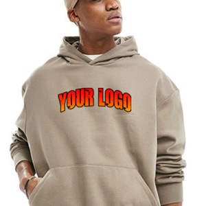 Sudadera con capucha para hombre con logotipo personalizado bordado 100% algodón Terry Heavy Weight Pullover Hoodie para otoño - Product Image 3