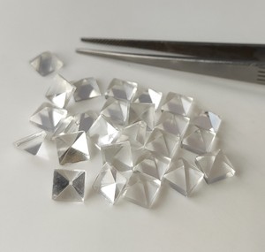 อัญมณีหลวมทรงเหลี่ยมใส6มม. ถึง12มม. ทำด้วยมือคริสตัลควอทซ์ธรรมชาติสำหรับทำเครื่องประดับอัญมณีปรับเทียบ - Product Image 3