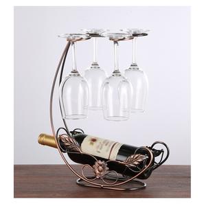 ชั้นวางไวน์โลหะติดผนังตกแต่งผนังสไตล์ที่เป็นเอกลักษณ์ทำด้วยมือคุณภาพมาตรฐานคุณภาพสูงชั้นวางไวน์ติดผนังสำหรับตกแต่งบ้านและโรงแรม - Product Image 2