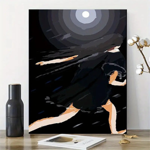 Kit de <span class=keywords><strong>peinture</strong></span> <span class=keywords><strong>par</strong></span> numéros DIY pour adultes, toile murale, art abstrait <span class=keywords><strong>noir</strong></span> <span class=keywords><strong>et</strong></span> <span class=keywords><strong>blanc</strong></span>, couple, décoration murale pour la maison, cadeau de la Saint-Valentin - Product Image 3