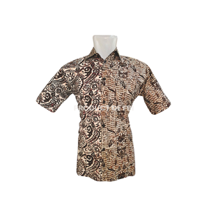 เสื้อยืดผ้าบาติกแขนสั้นสำหรับผู้ชายพิมพ์ลายดิจิตอลคุณภาพสูงสไตล์ซาฟารีต่อต้านริ้วรอยเป็นมิตรกับสิ่งแวดล้อม - Product Image 1