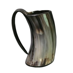Chopes à bière traditionnelles en corne faites à la main, tasses en céramique de qualité export pour les fêtes sur le thème des Vikings, disponibles au prix de gros - Product Image 4