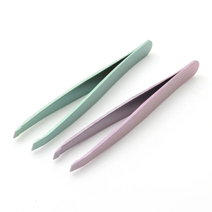 Pinzas para Cejas Reutilizables de Alta Calidad, Instrumentos de Belleza de Acero Inoxidable, Punta Inclinada, Ligeras y Duraderas - Product Image 5