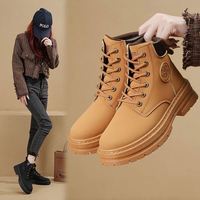 Bottes pour femmes, nouvelles collections d'automne, bottes utilitaires, bottes style britannique, bottes coréennes classiques à plateforme, chaussures décontractées