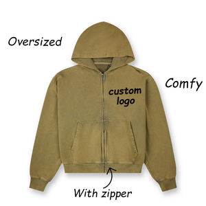 Offre Spéciale automne couleur unie hommes à manches longues fermeture éclair Hoodies avec des couleurs et des tailles personnalisées - Product Image 1