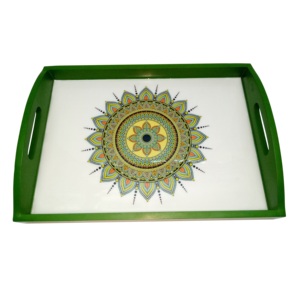 Haute qualité moderne bois plateau de service corde poignée haut Standard noël vacances décor à la maison Art thème dernière version vacances - Product Image 4