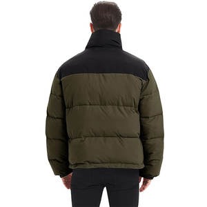 Blouson d'hiver matelassé pour homme en toile de haute qualité, personnalisé, avec col à capuche amovible, séchage rapide, respirant, style urbain - Product Image 3