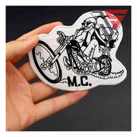 Écussons de motard MONGOLS NOMAD MC, lot de 11 pièces, en toile écologique à coudre, personnalisables, brodés, réfléchissants, motifs Cœur et Fleur