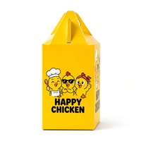 Juego de Cajas para Almuerzo de Pollo Frito, Personalizadas, Biodegradables, Reciclables, Portátiles, en Varios Tamaños, con Laminado Mate, para Cadenas de Tiendas